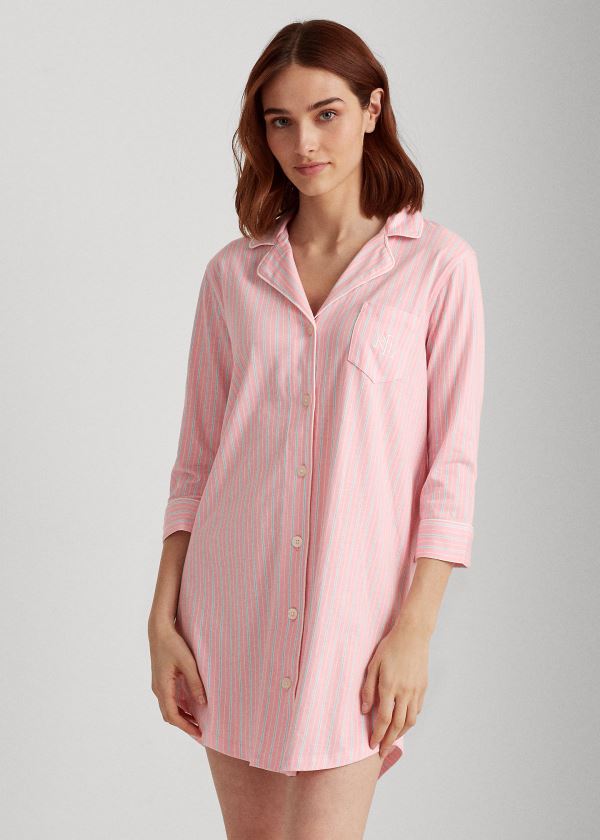 Women's Ralph Lauren Cotton-Blend Sleep Shirt | 590341NLS